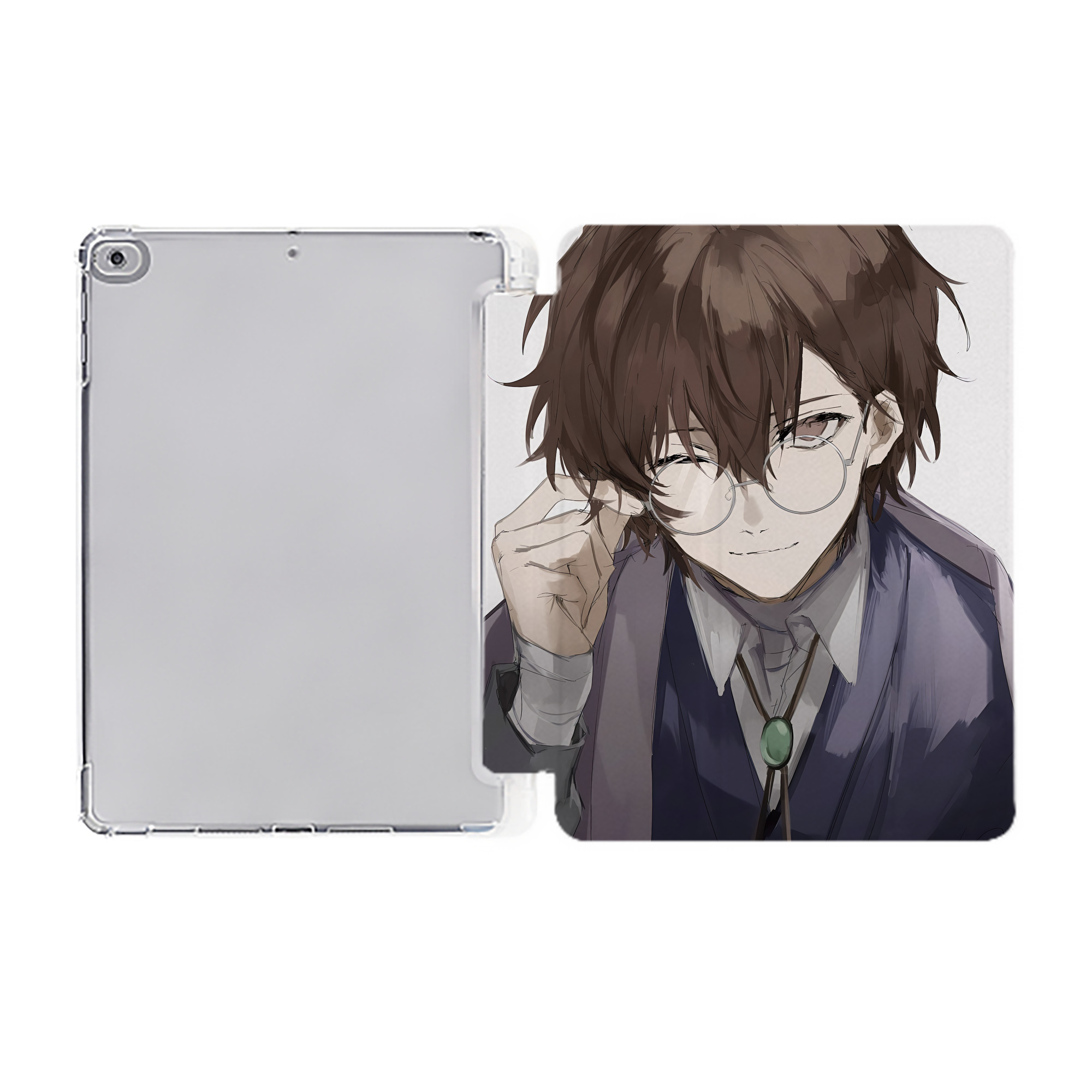 （画像用） 文豪ストレイドッグス Bungo Stray Dogs IPad ケース ペン収納付き 三つ折りスタンド PUレザー×シリコン 対応機種9.5/10.5/10.9インチ